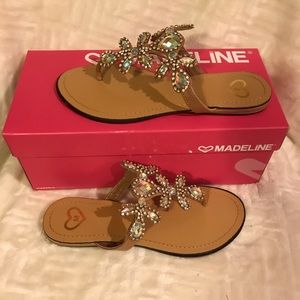 Jeweled sandals brand new with box size 6.5M